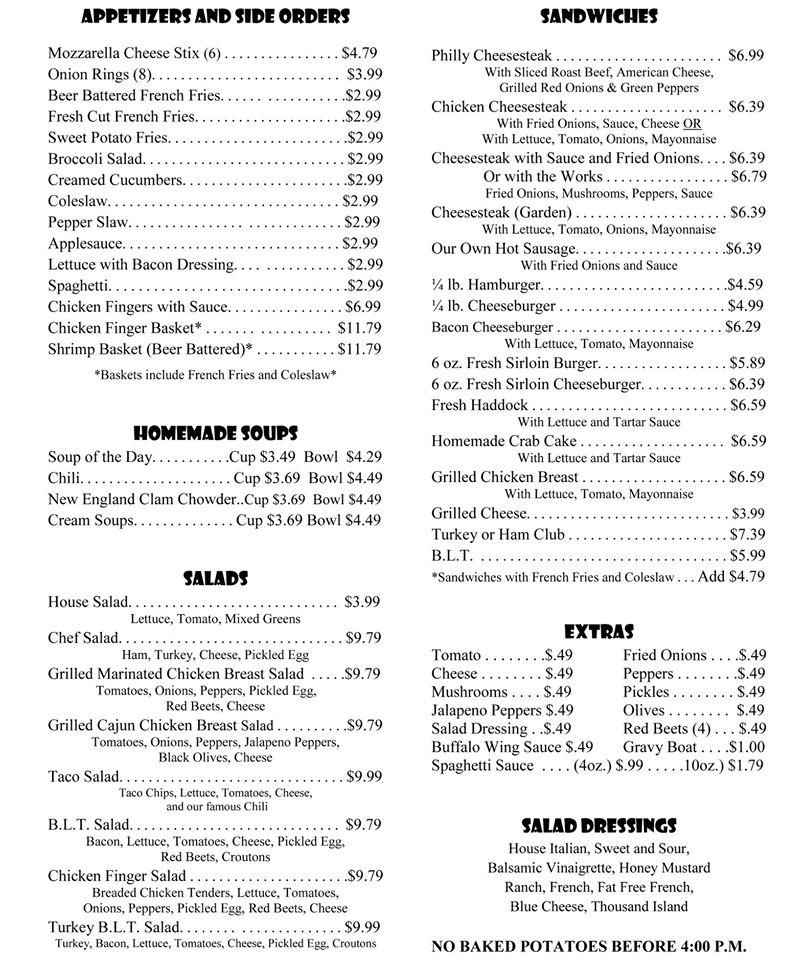 Menu at El Rancho Restaurant & Lounge, Northumberland