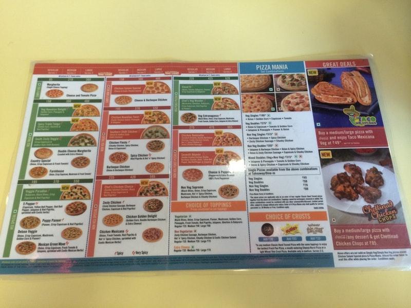 Menu at Domino's Pizza, Kakinada, 2147