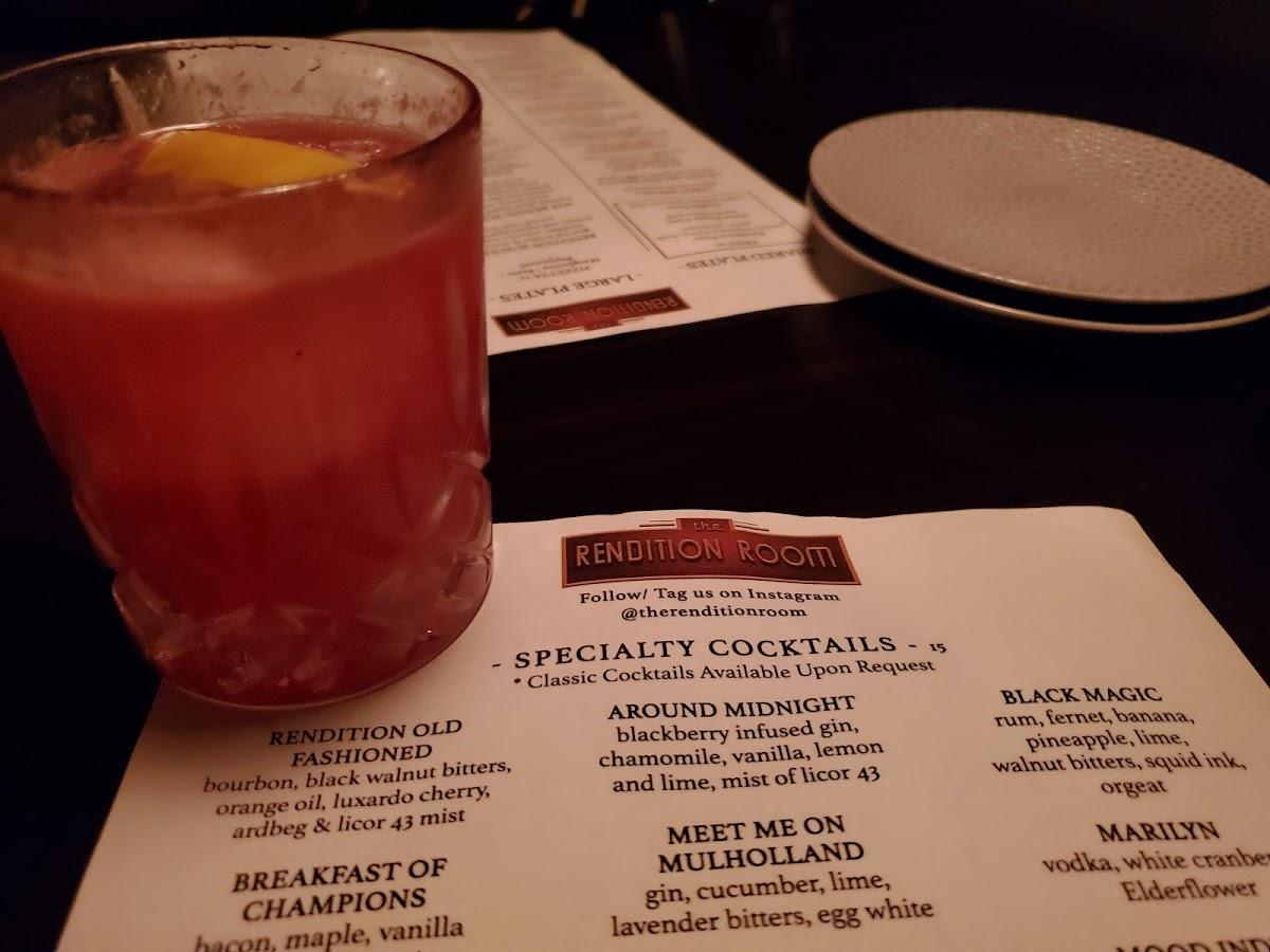 Menu at The Rendition Room pub & bar, Universal City