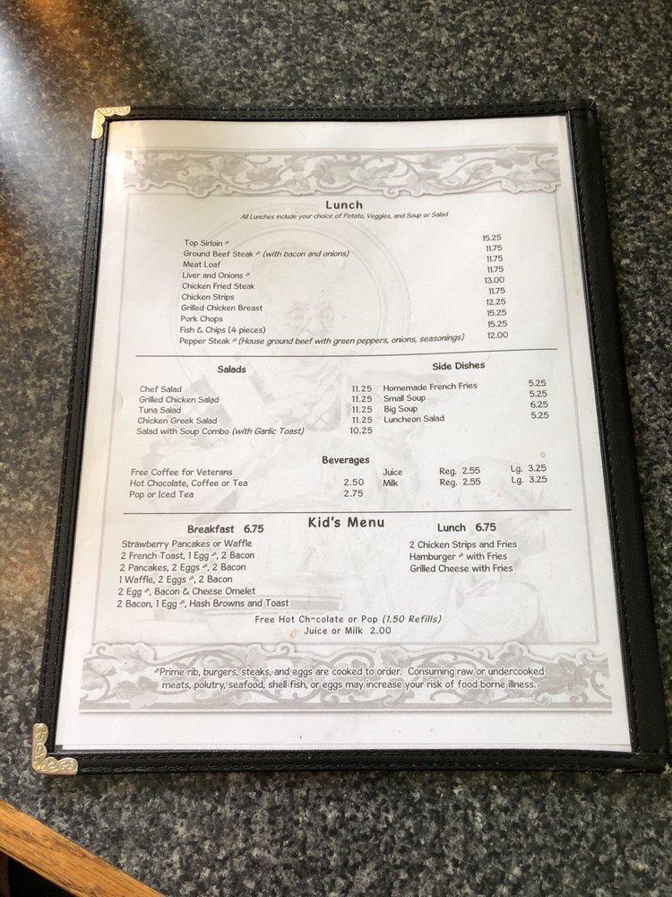 Menu at Grandma's Corner Restaurant, Gearhart