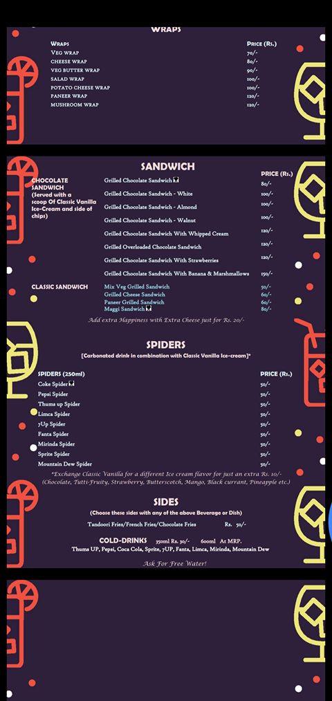 Icepiration Cafe, Bareilly menu