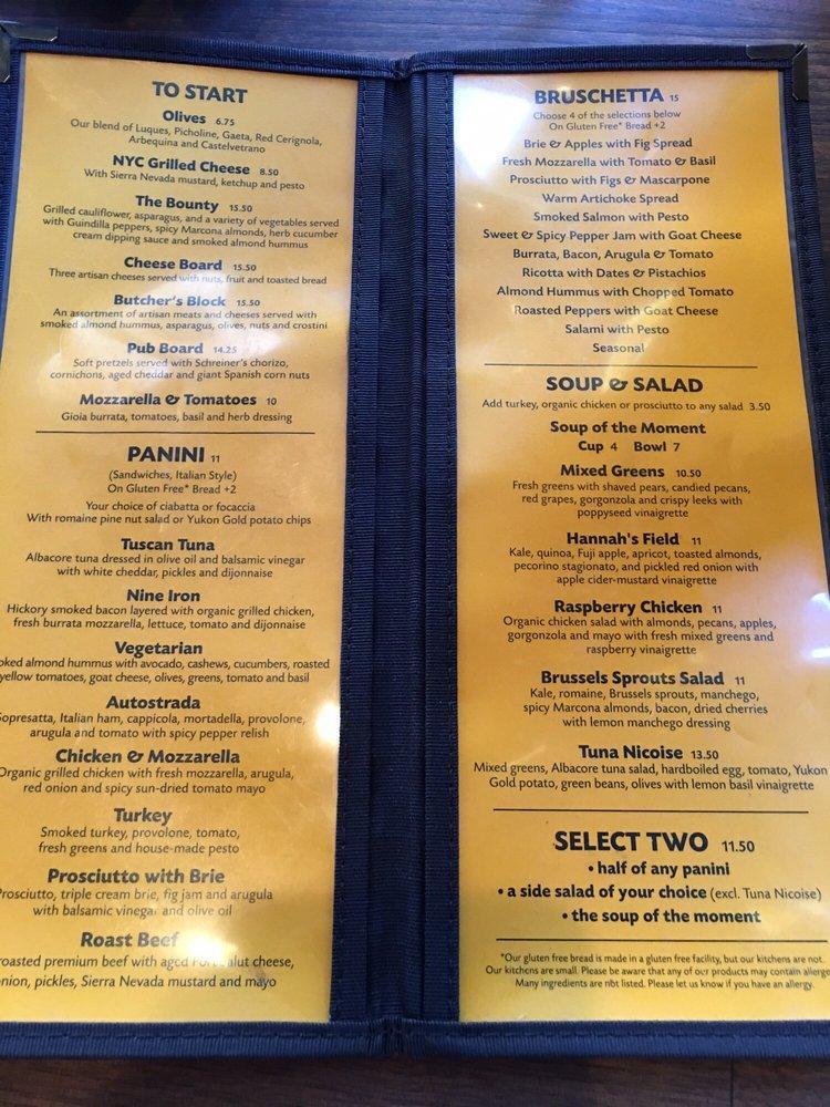 Menu at Postino Kierland pub & bar, Scottsdale, E Greenway Pkwy Ste 185