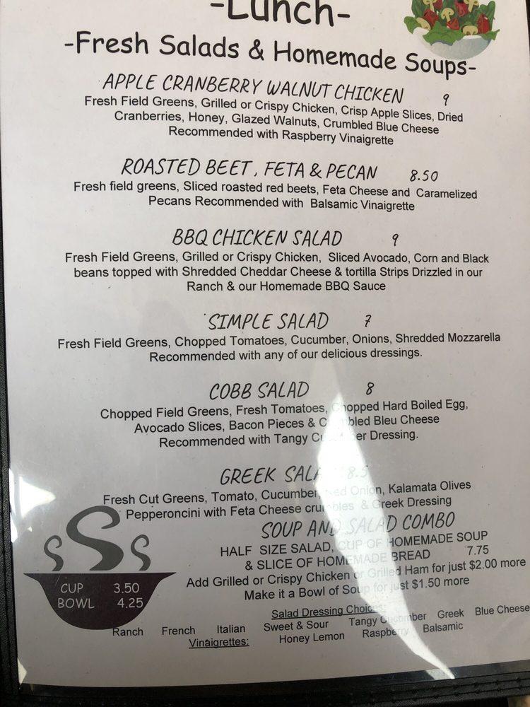 Menu at Honey Bee Cafe, Sugarcreek
