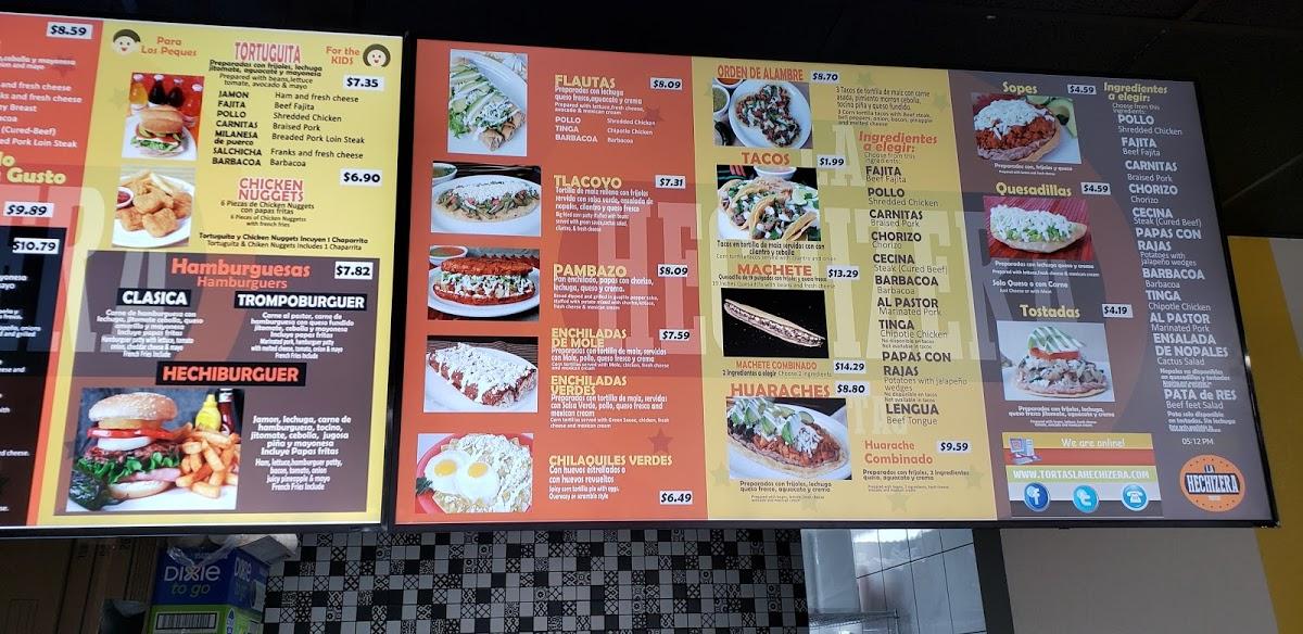 Carta del restaurante La Hechizera Tortas, Grand Prairie, S Carrier