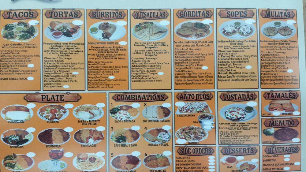 Menu at La Casita Mexican Restaurant, Topeka