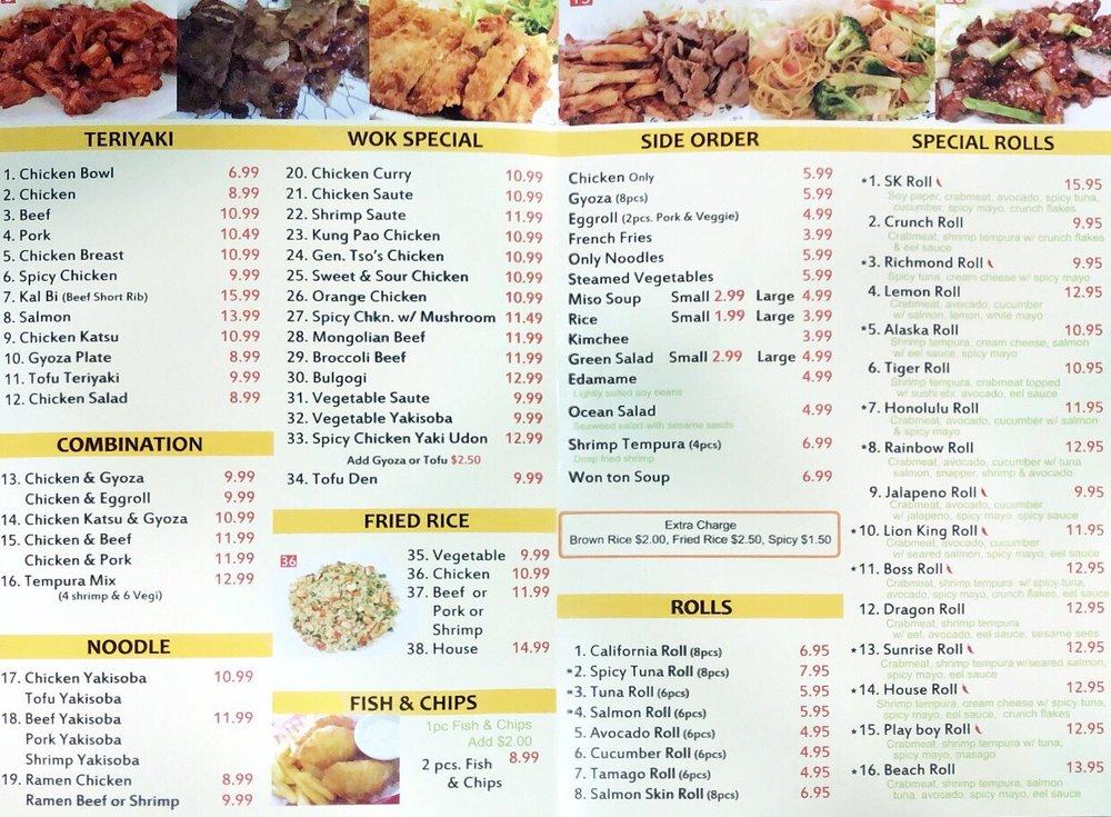 Menu at Best Teriyaki & Sushi restaurant, Shoreline, NW Richmond Beach Rd A