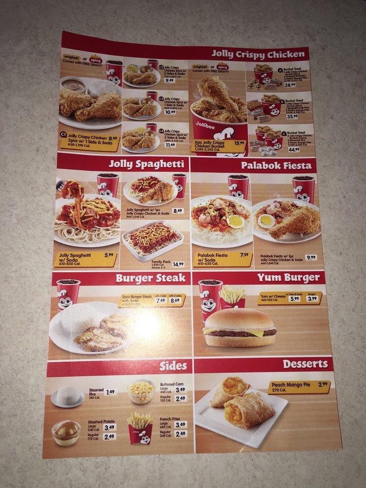 Menu Au Jollibee Fast Food Calgary St Ne