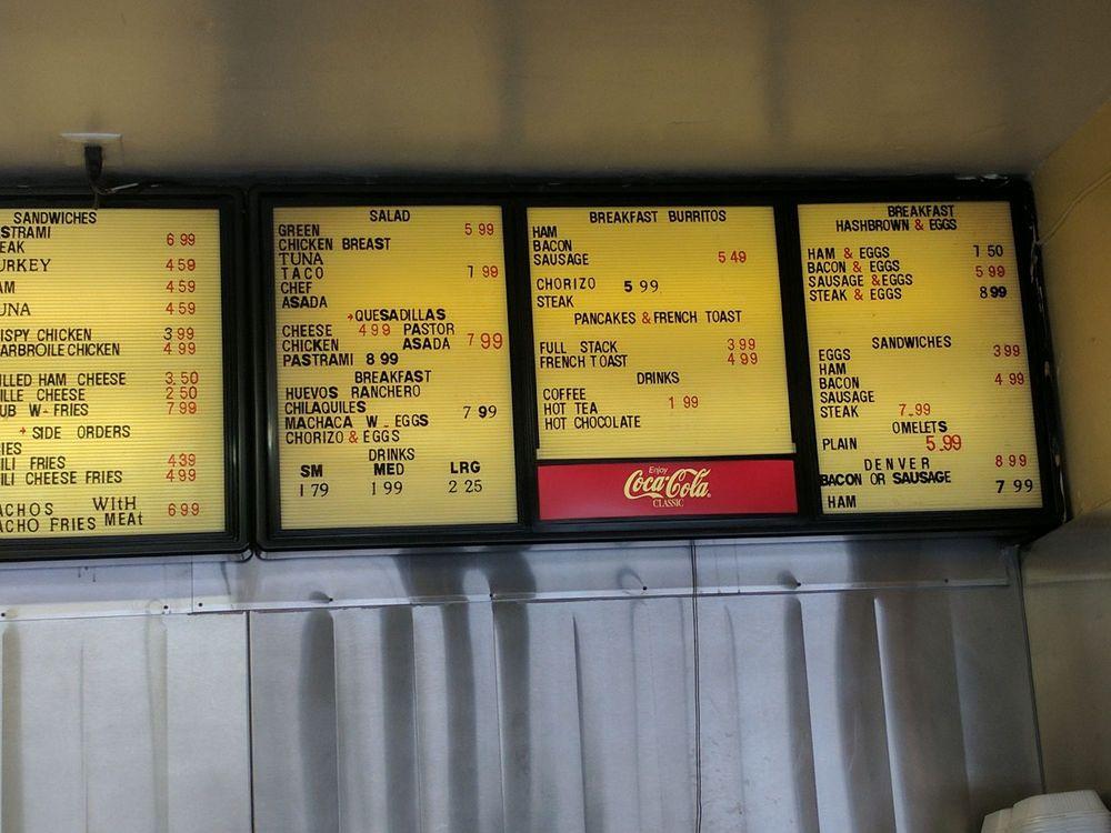 Menu at Brothers Burgers restaurant, El Monte