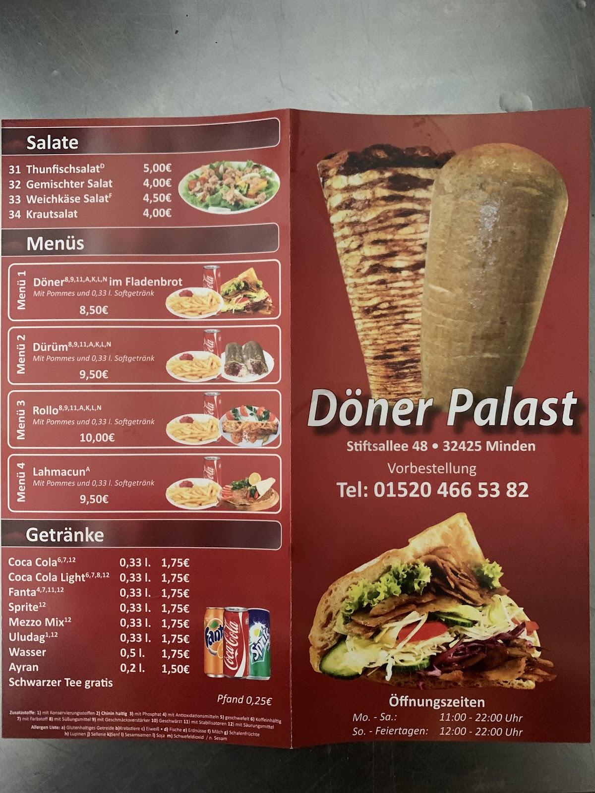 Speisekarte von Döner Palast Minden restaurant, Minden