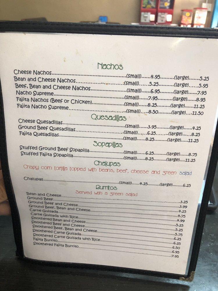 Menu at Los Arcos restaurant, Friona, 512 W 12th St