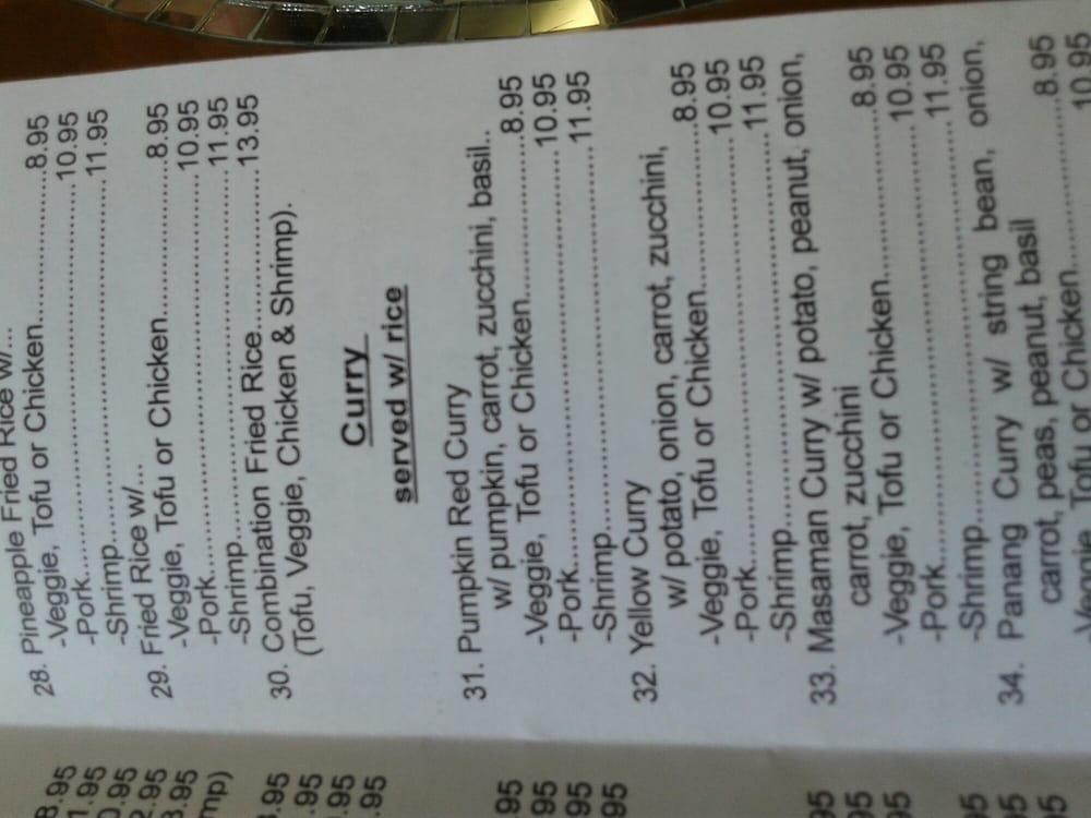 Menu at Aunty Pon's Cafe, Hilo