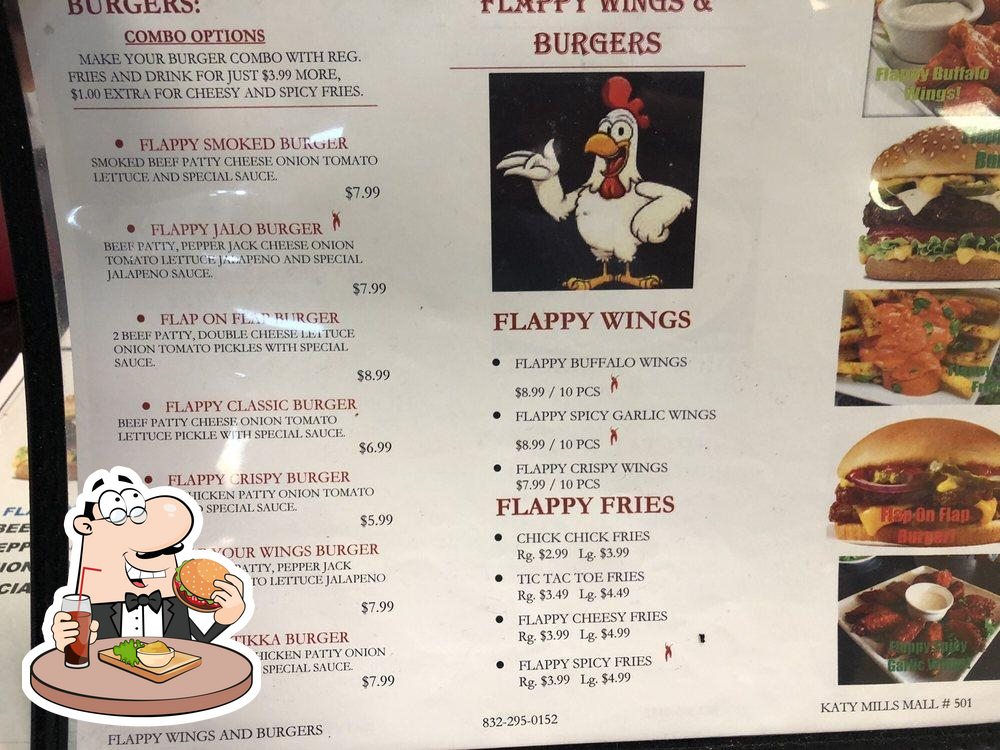 Flappy Wings & Burgers, 1315 W Grand Pkwy S 108 in Katy Restaurant