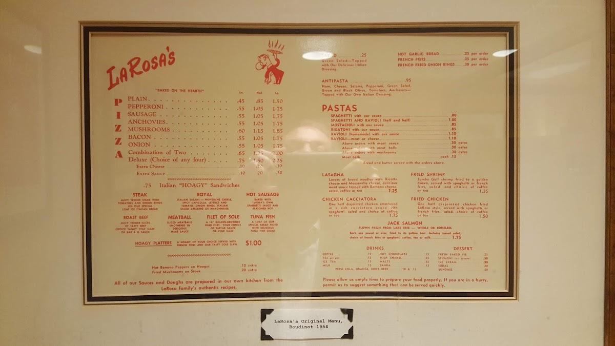 Menu at LaRosa's Pizza Centerville pizzeria, Centerville, 291 E Alex Bell Rd