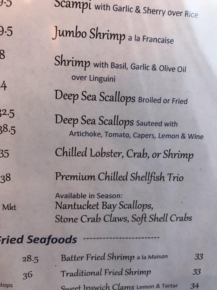 Menu at The Jolly Fisherman & Steak House steakhouse, Roslyn