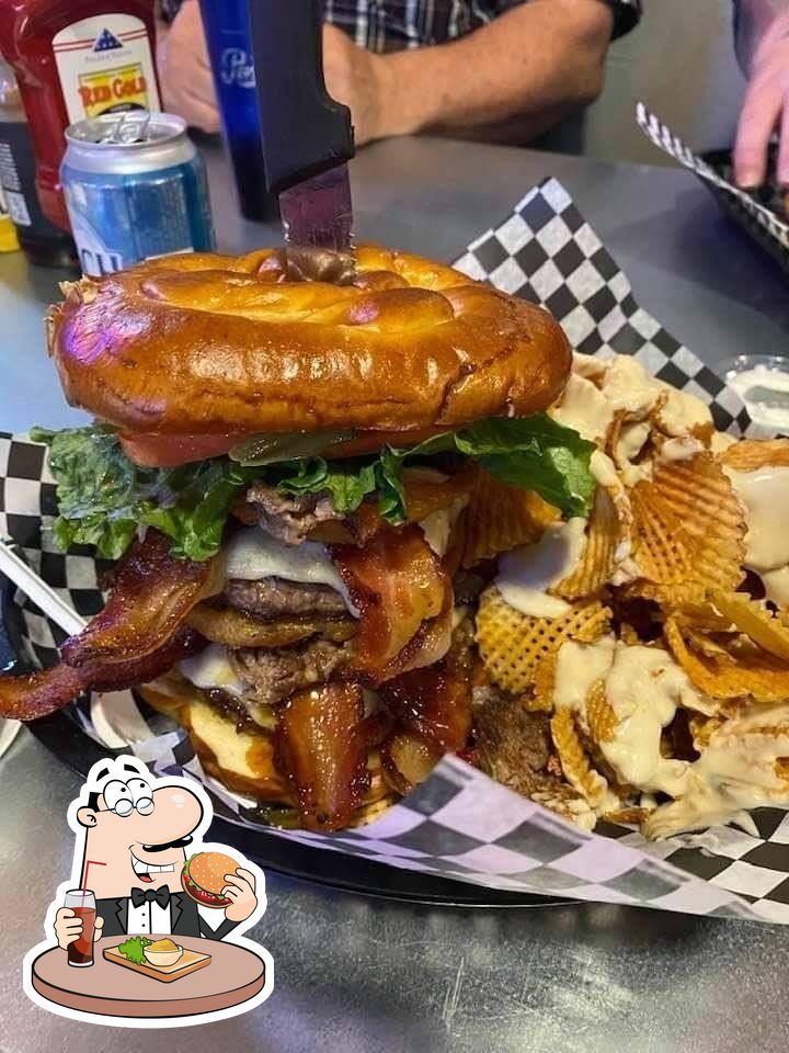 Finish Line Burgers & Brew in Velva Restaurant menu and reviews