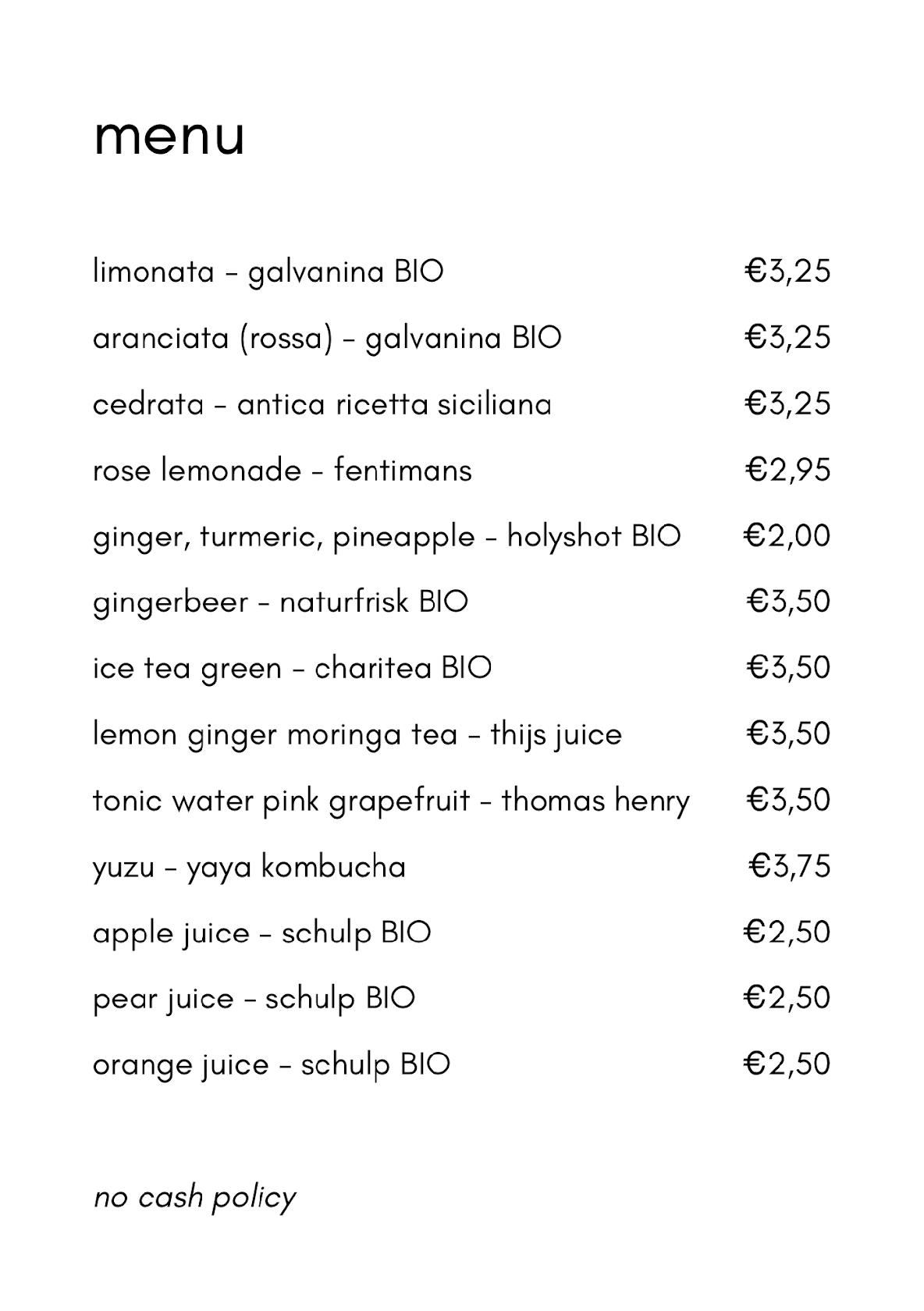 Speisekarte Von Salvo Amsterdam speisekarte-von-salvo-amsterdam