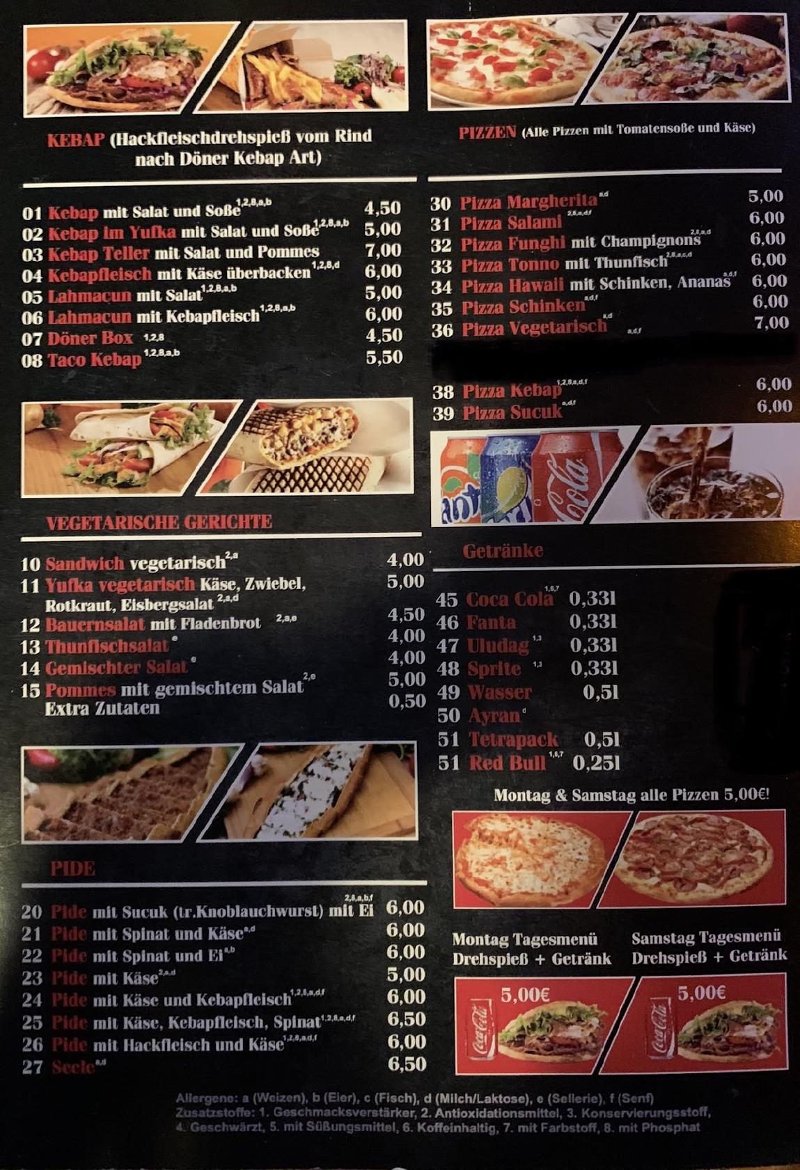 Menu au Restaurants Döner am Bahnhof, Kirchheim unter Teck