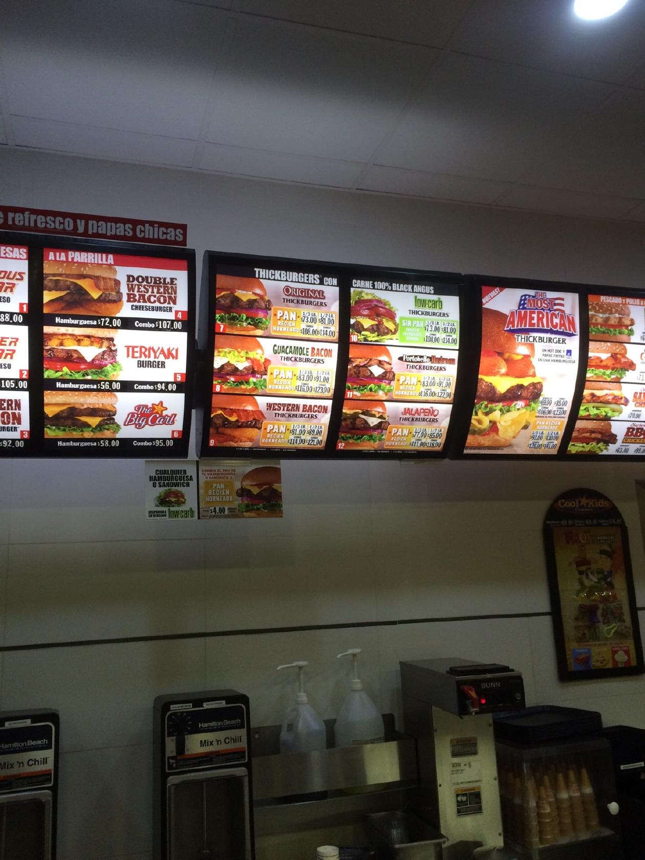 Carta del restaurante Carl's Jr Pedro Infante, Culiacán Rosales, Blvd