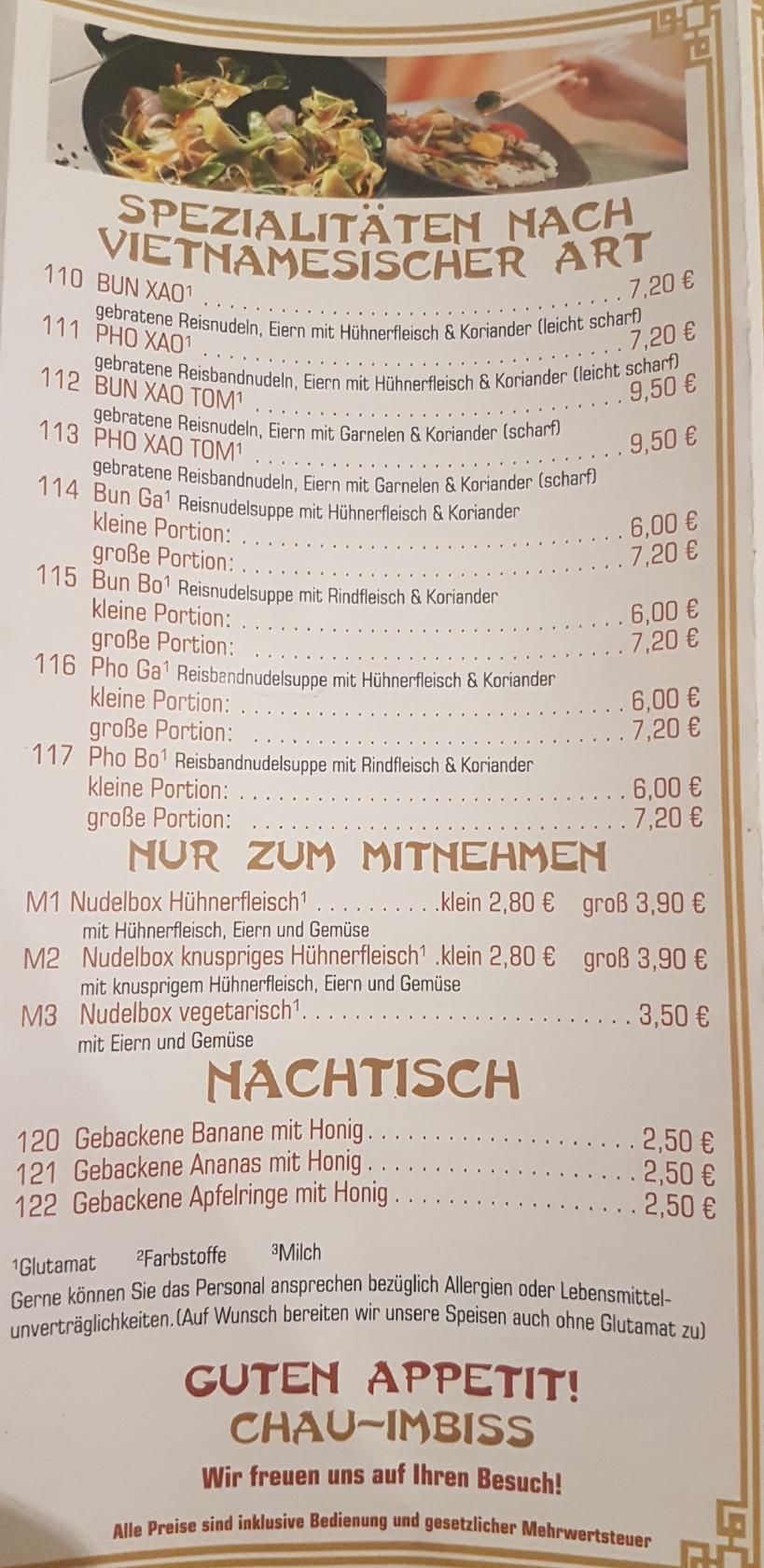Speisekarte von Asia Spezialität Thi Lan Doan restaurant, Marburg