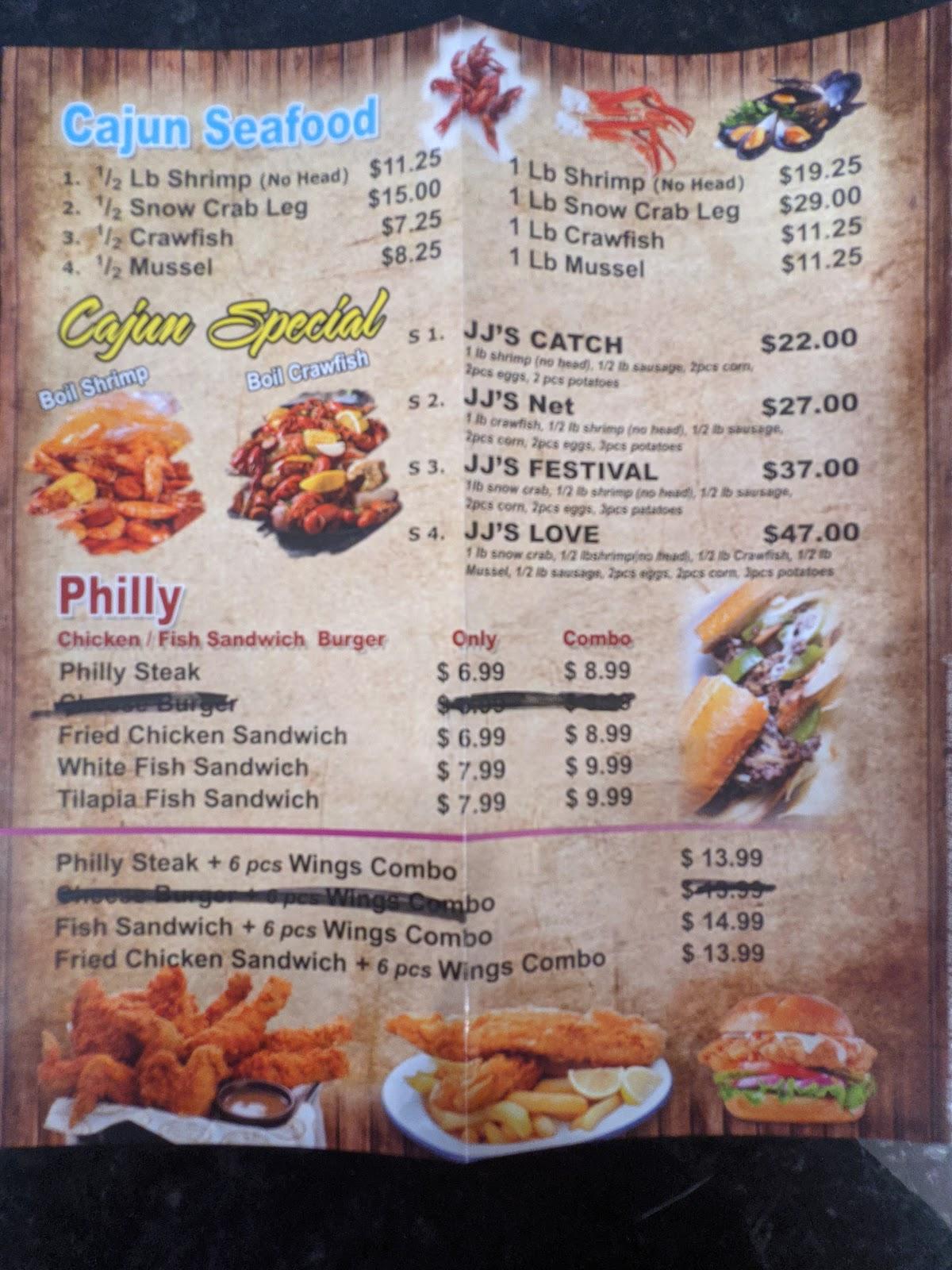Menu at JJ Wings restaurant, Jonesboro
