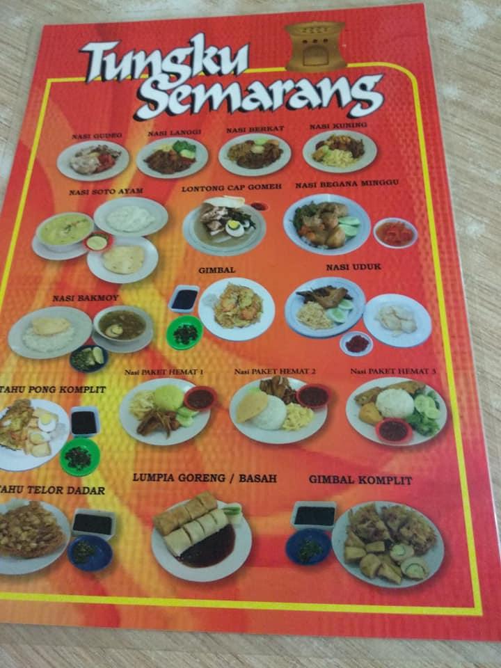 Menu at Tungku Semarang Restaurant, Bandung