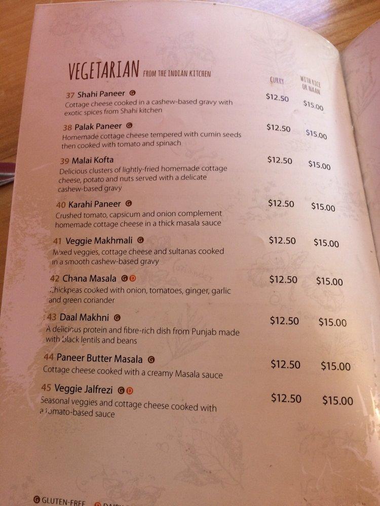 Menu at Mango Restaurant, Blenheim