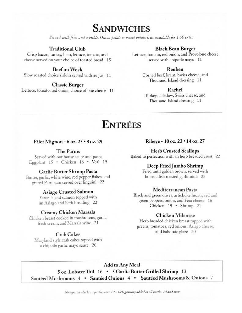 Menu at Steelbound Dunkirk pub & bar, Dunkirk