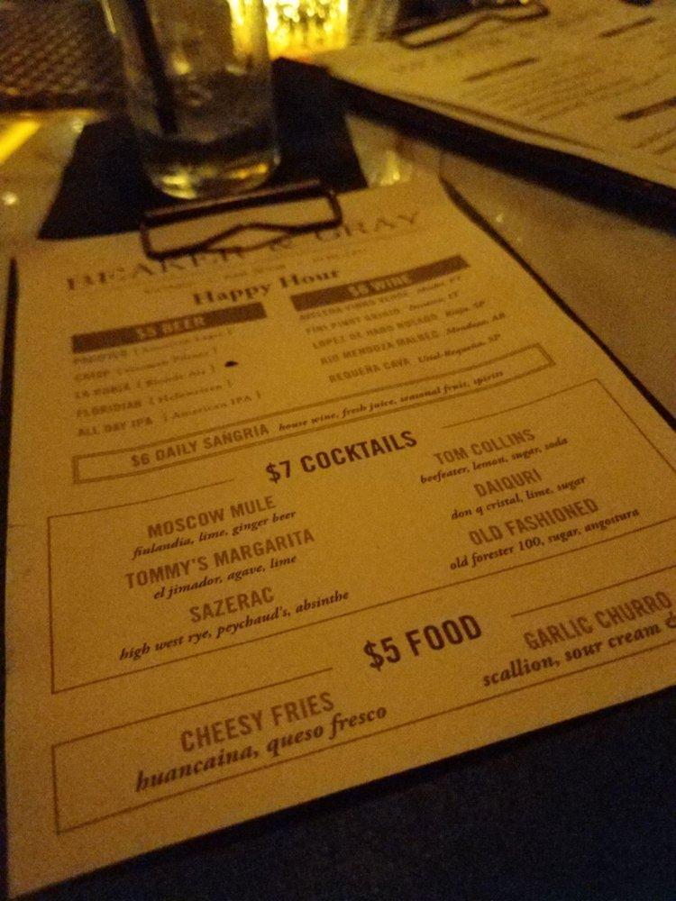 Menu at Beaker & Gray pub & bar, Miami, N Miami Ave