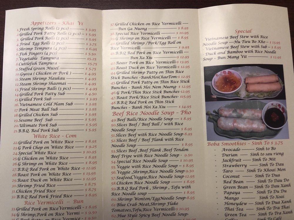 Menu At Fusión Sushi And Pho Restaurant Bradenton