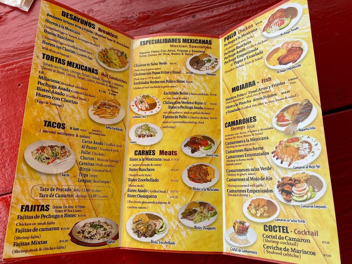 Menu at Taco Stop restaurant, South Amboy