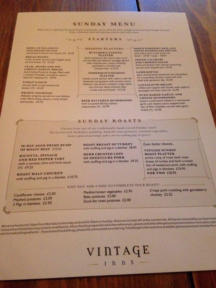 Menu at Tawny Owl Darlington pub & bar, Darlington
