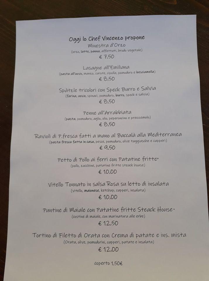 Menu di Il Simposio Bar Ristorante 
