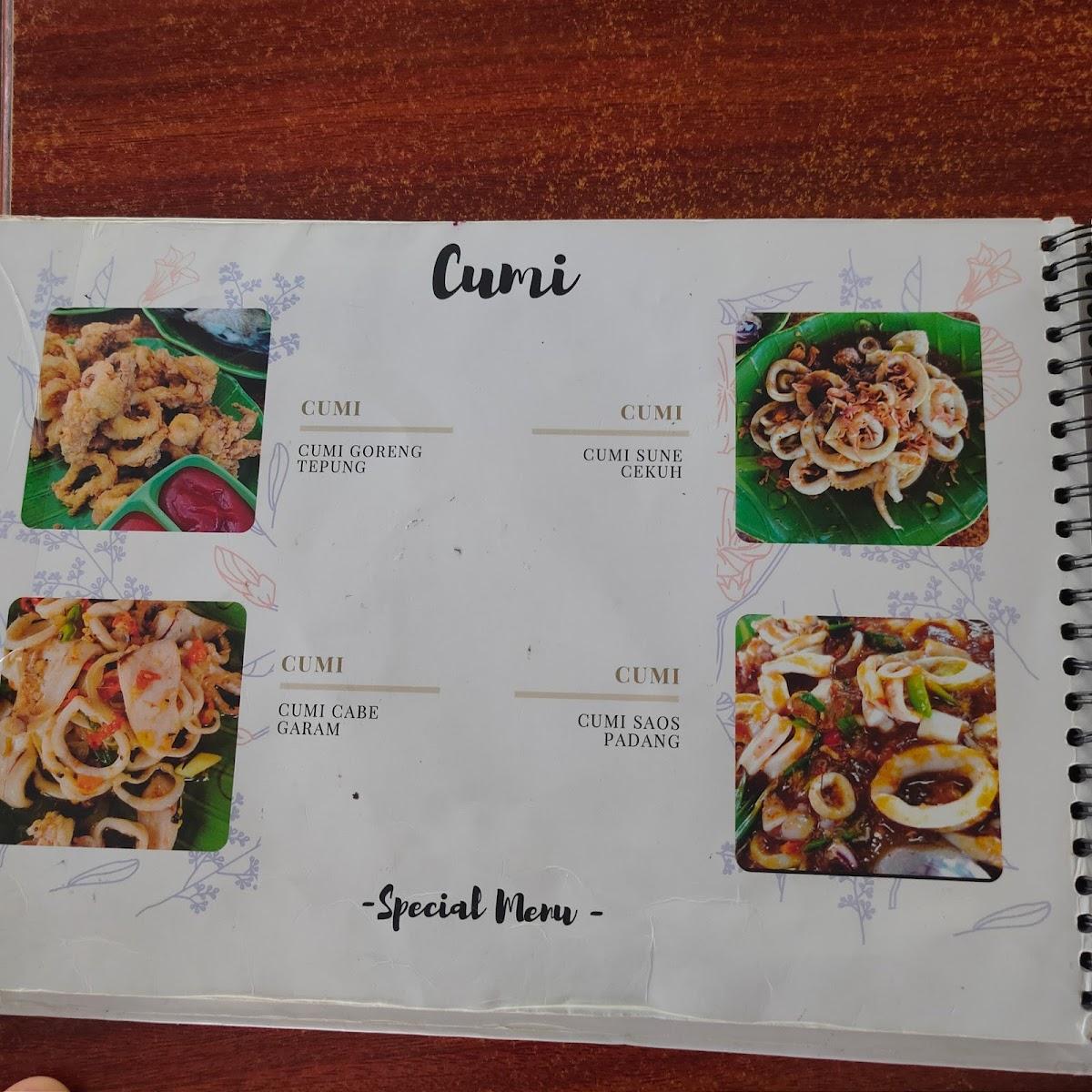 Menu at Seafood Bu Rini restaurant, Denpasar