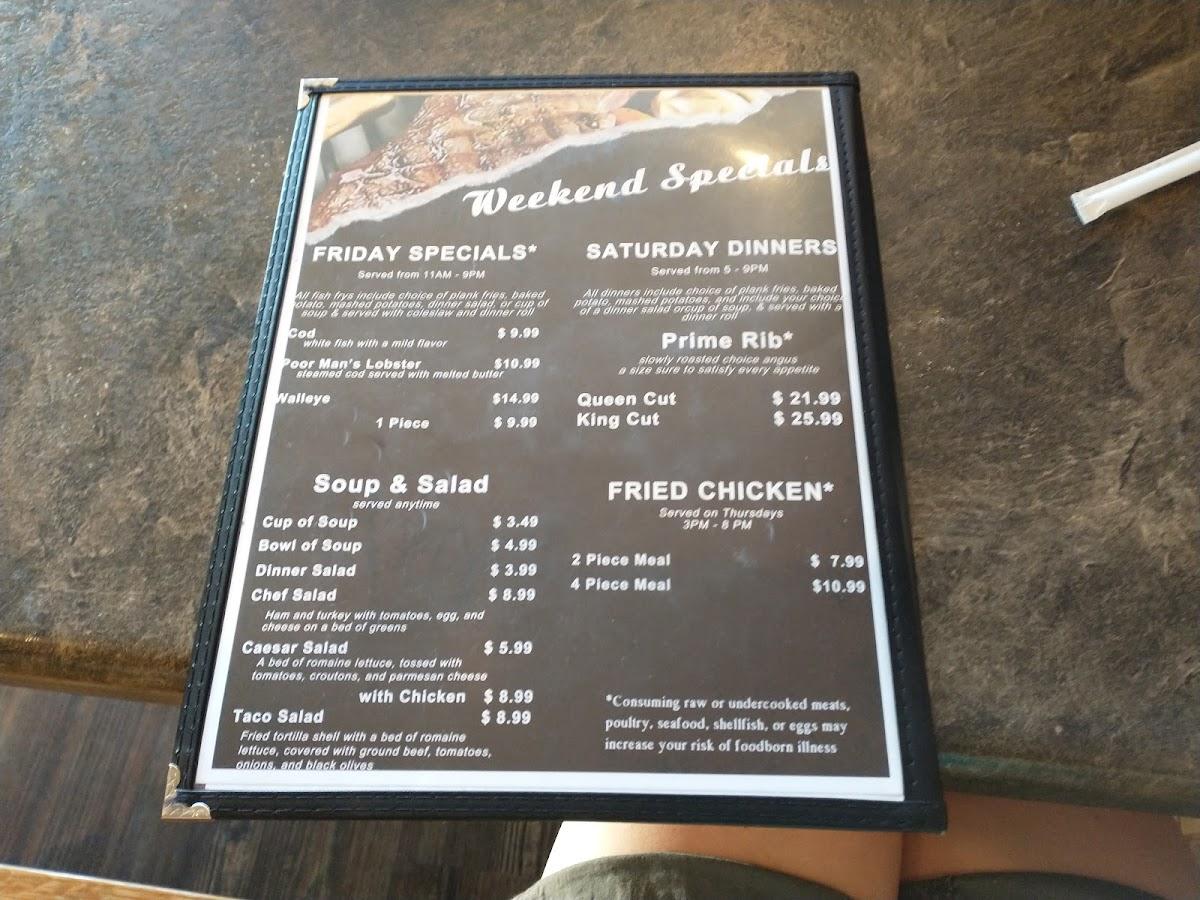 Menu at Copper Ridge pub & bar, Mellen