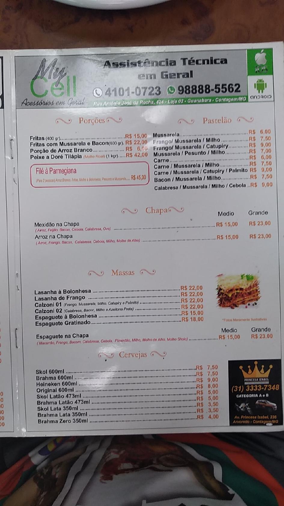 Pizza Guanabara em Contagem Cardápio