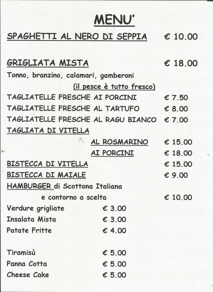 Menu di Ristorante Pizzera Smile 
