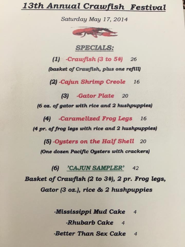 Menu at Rosco'z Steak House restaurant, Sturgis