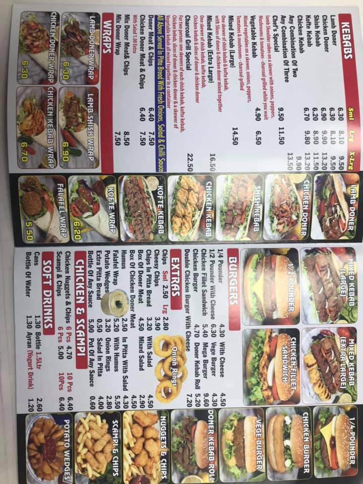 Menu at Godalming Kebab Centre fast food, Godalming