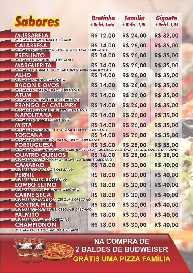 Brasil Roda Burg Rio de Janeiro RJ cardápio