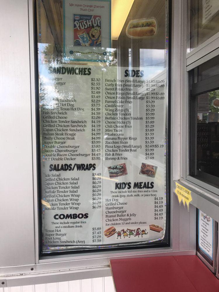 Menu at Custer City Drivein Ice Cream fast food, Custer City
