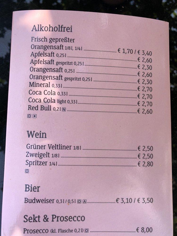 Speisekarte von Cafe Bäckerei Winkler, Wien