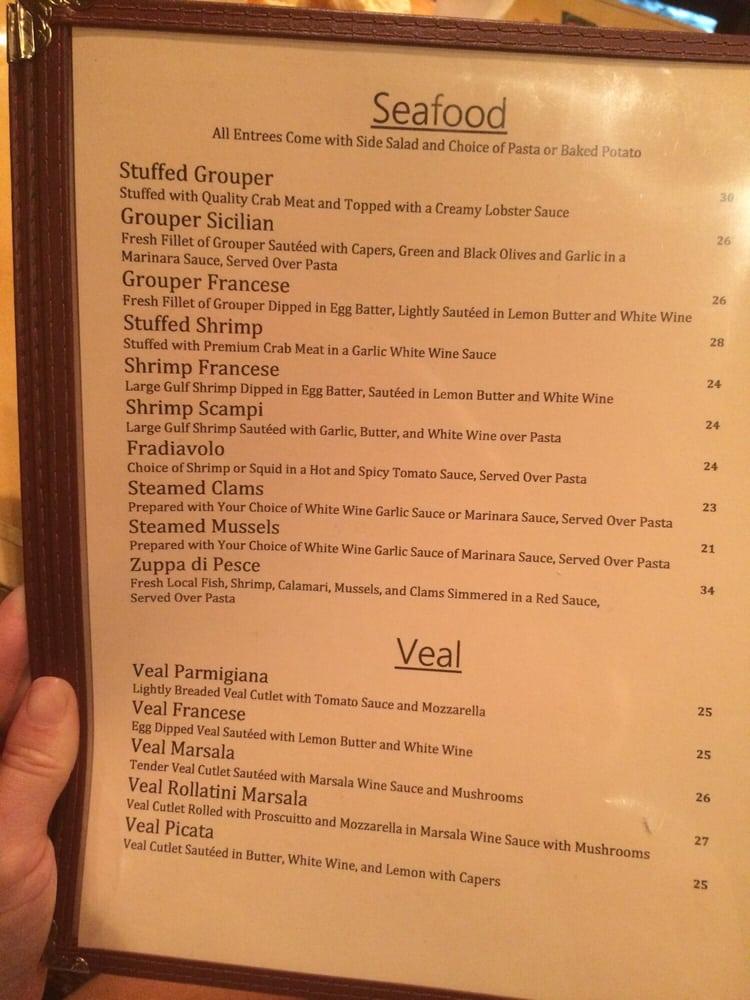 Menu at Eurasia Restaurant, Naples