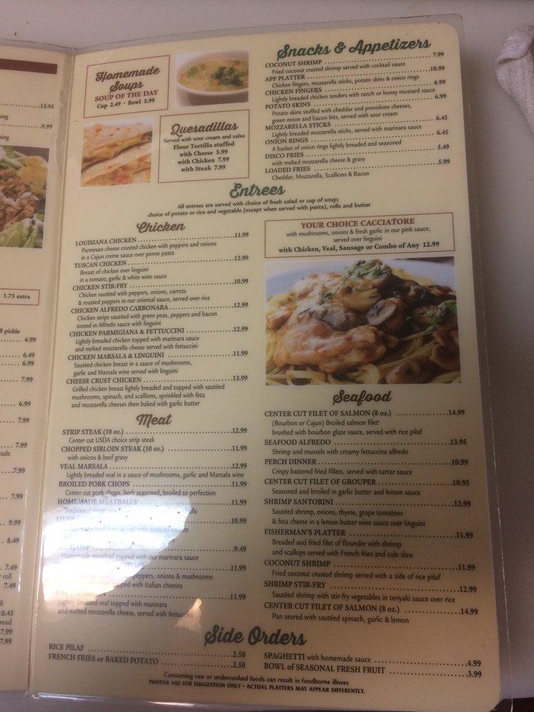Menu at Bagley's Grill restaurant, Middleburg Heights