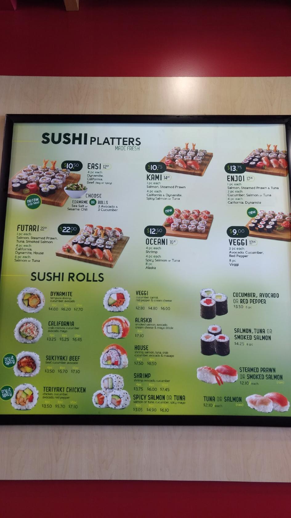Menu At Edo Japan Fruit Union Plaza Grill And Sushi Restaurant 