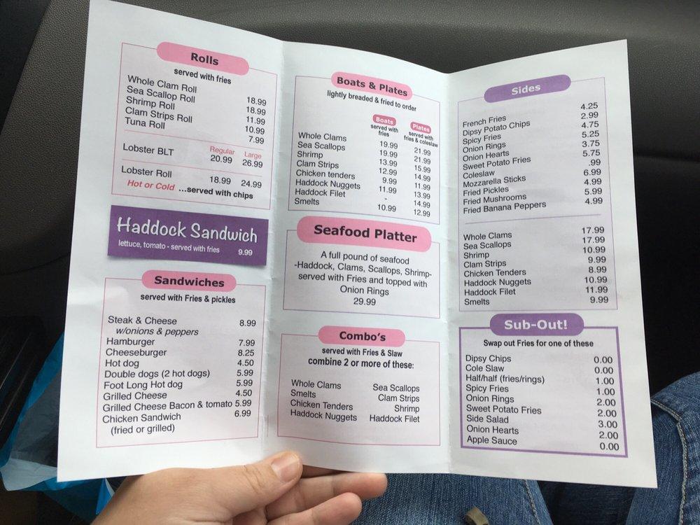 Carta de Dipsy Doodle Dairy Bar, Northfield