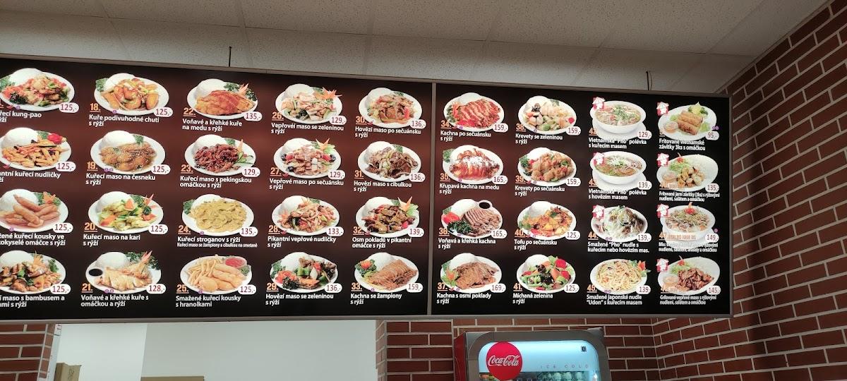 Menu at Asian Wok restaurant, Unhošť