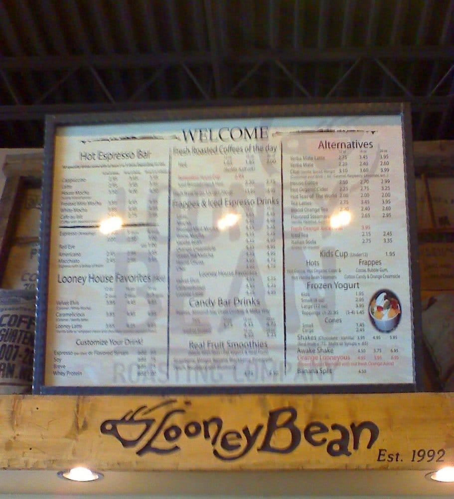 Menu at Looney Bean Coffee Roasting Co cafe, Montrose