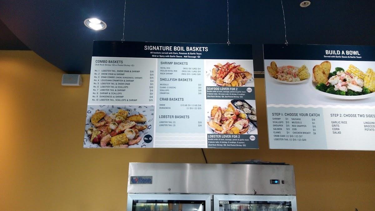 Menu at Melbourne Seafood Station restaurant, Melbourne, Lake Andrew Dr