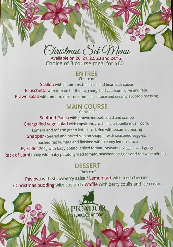 Menu at PICADOR STEAK & CHARCOAL steakhouse, Whangaparaoa