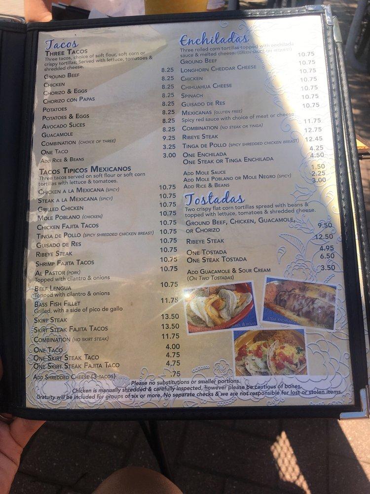 Menu at Javier's Sabor Mexicano & Agave Bar, Arlington Heights